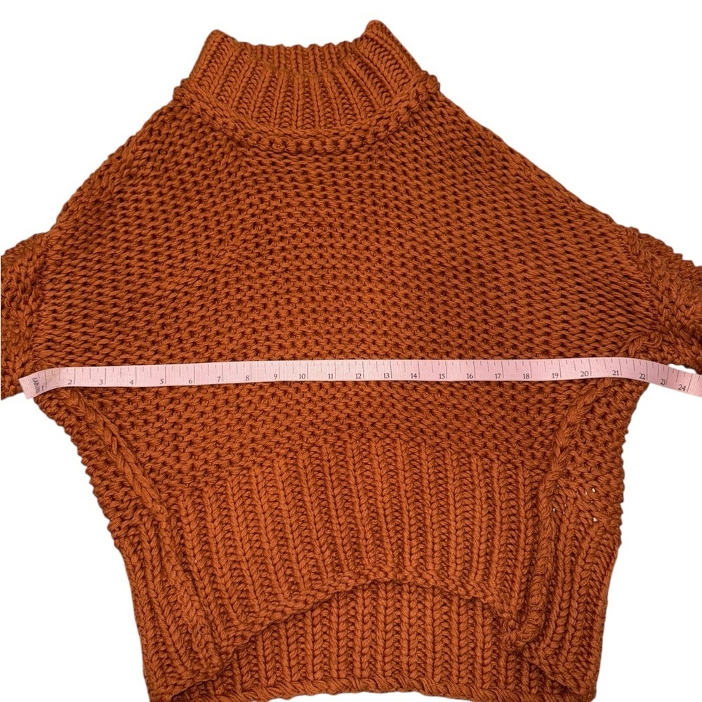 Free People My Only Sunshine Chunky Slouchy Knit Sweater Tuscan Earth Orange XS - Picture 7 of 10